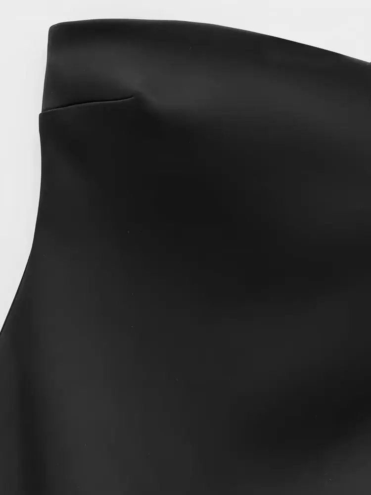 Strapless Mini Dress for Women with Rhinestones, Straight Neck, Back Zipper, Female Dresses, Sexy Fashion