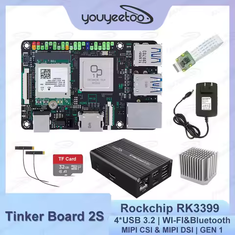 ASUS Tinker Board 2S Single Board Computer Rockchip RK3399 SOC DuaI-CH LPDDR4 4GB RAM Support Android 10/Ubuntu Tinkerboard 2S