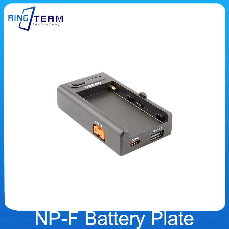 NP-F Multifunctional Battery Plate Suitable for NP-F Series Batteries NP-F970 F750 F550 Supporting PD USB-C Input D-TAP Output