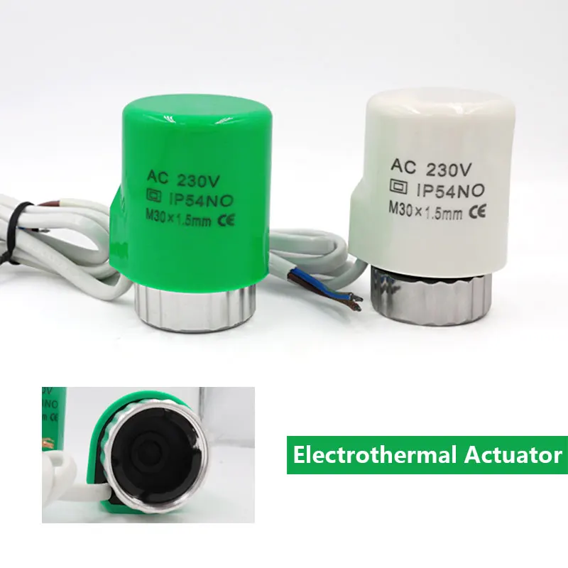 230v normally open Electric thermal actuator for manifold underfloor heating valve calefaccion suelo radiante actuador