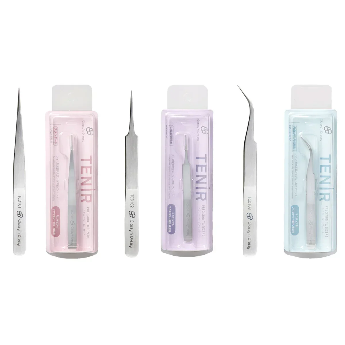 

Mr.Hobby TCD101-103 Metal Tweezers: Pointed/Straight/Curved Styles, DIY Tool for Military Model Assembling & Accessories