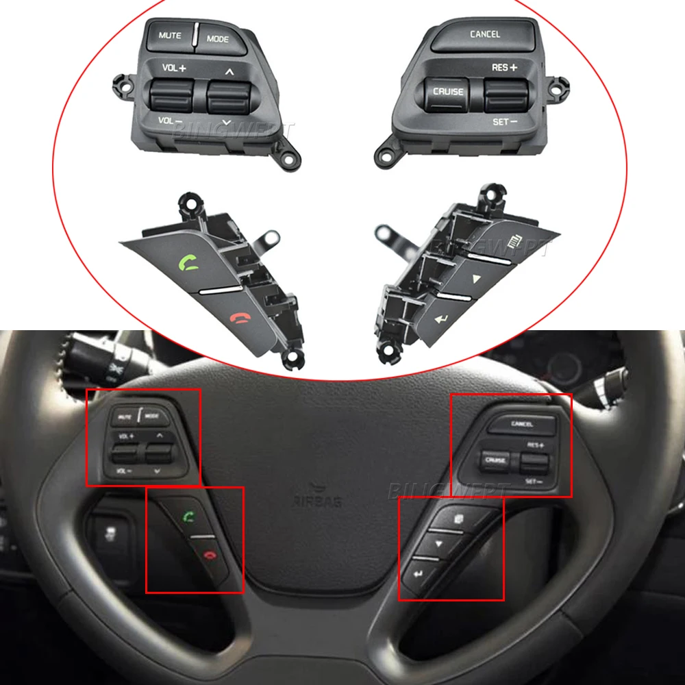 

Steering Wheel Button Switch For KIA k3 2014-2016 Rio 3 2014-2016 Cerato Classic 2017 Ceed jd 2012-2014