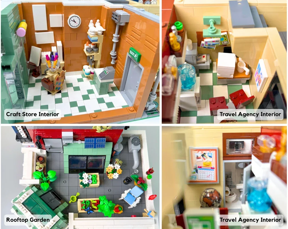 정교한 새로운 MOC 블록, 건축 모형, 시계, 상점 모퉁이, 모듈식 어린이 장난감, 선물, DIY 조립 세트