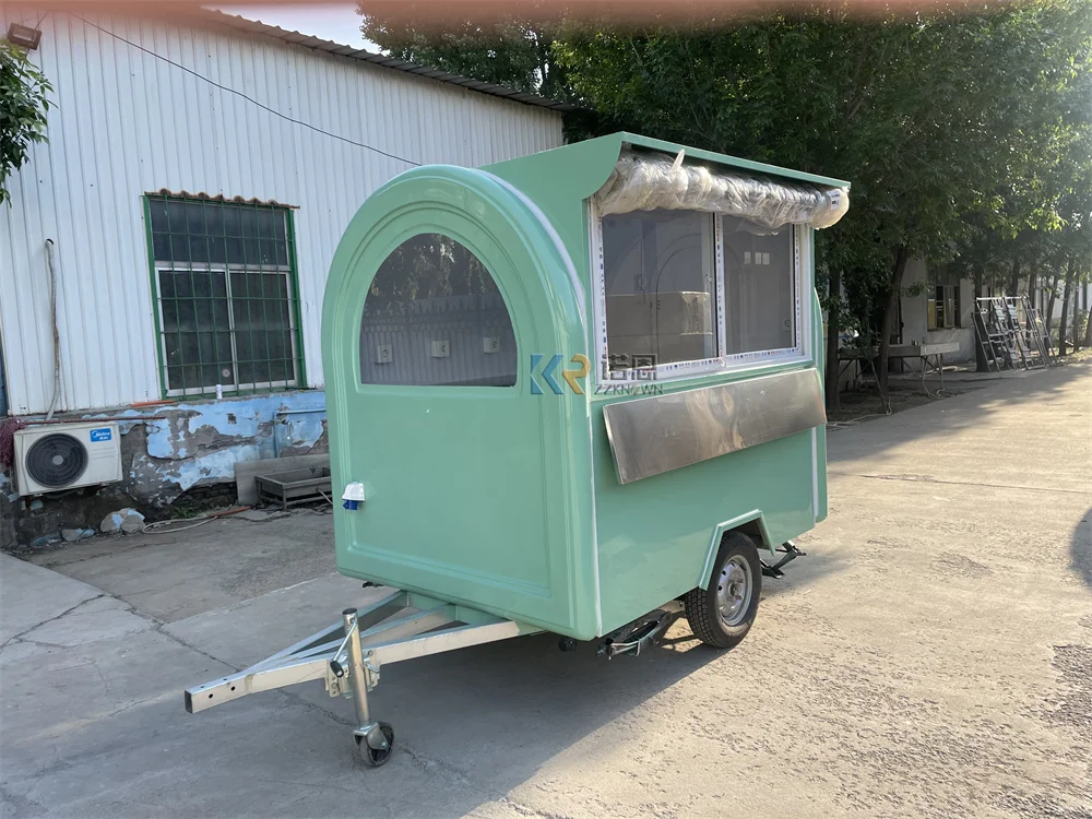 

Food Concession Truck Hot Dog Ice Cream Kiosk With Kitchen Equipments Coffee Fast Food Truck Trailer For Sale