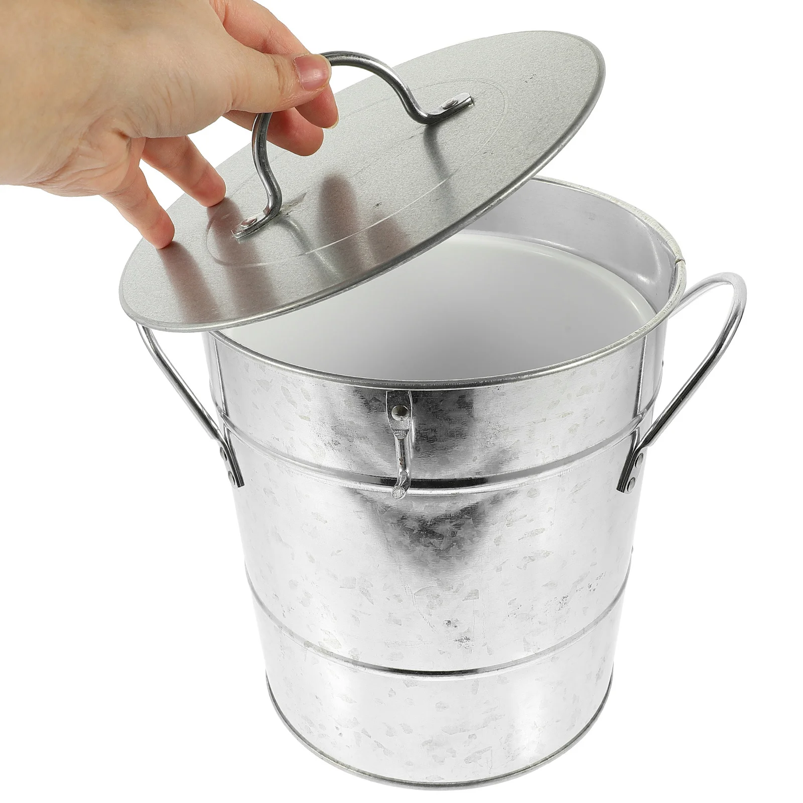 

Ведро для льда, толстый железный материал, эргономичная ручка большой емкости для бара, вечеринки, КТВ, вина, пива, многофункциональный держатель