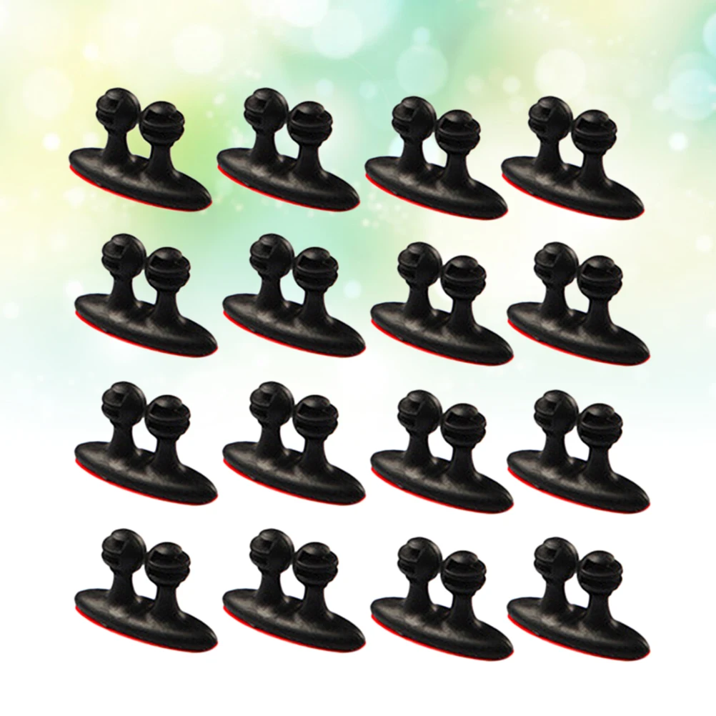 

32pcs Wire Cord Clips Tie Fixer Organizer Car Mounts Wall Desk Cable Clamps Plastic Compact Lightweight Easy Storage