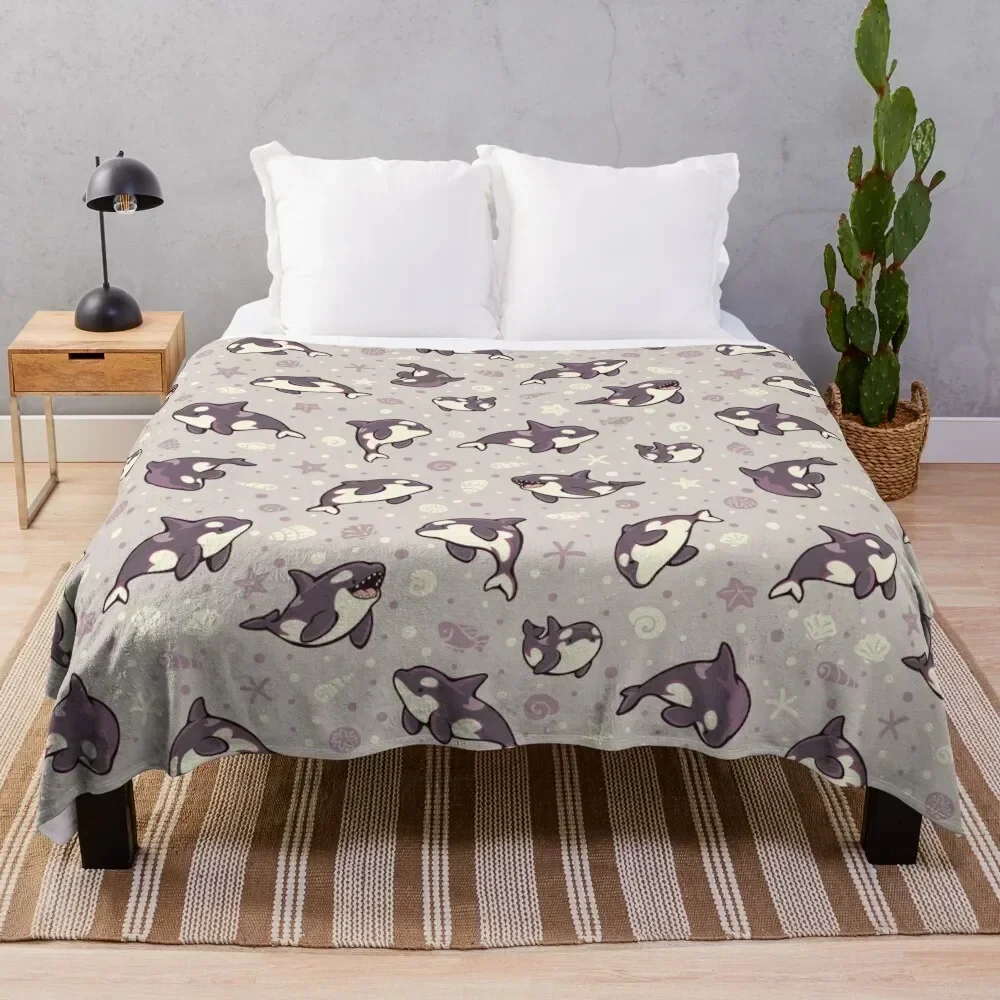 

Jelly bean orcas Throw Blanket Reusable Durable Soft Blanket for All Seasons