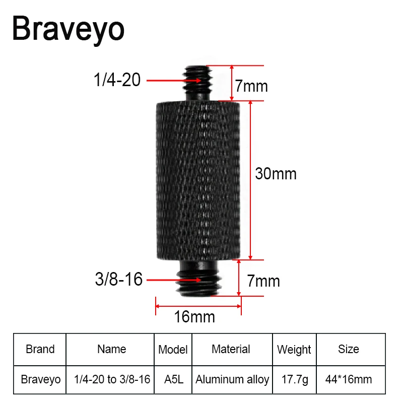 1/4 to 3/8 5/8-27 Microphone Conversion Screw Live Streaming Bracket Accessories SLR Camera Microphone Tripod Extension Screw