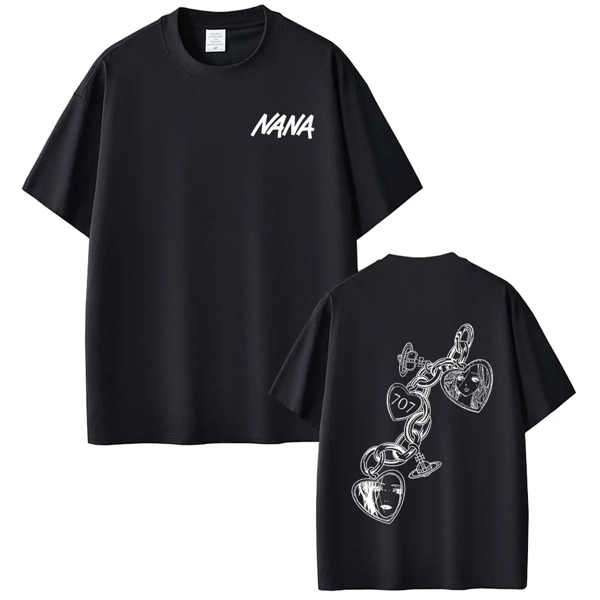 Anime Black Stones Komatsu Oosaki Nana T-shirt Men Women Manga Y2k Cosplay Streetwear Male Fashion Oversized Crewneck T Shirts view 2
