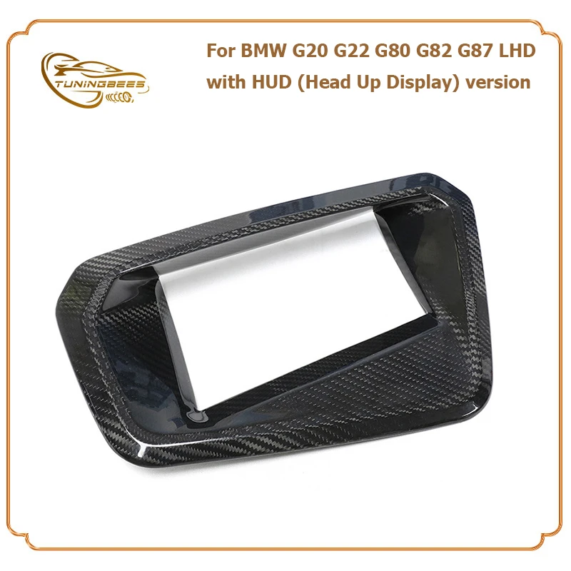 Add on Style Real Carbon Fiber (HUD)Head Up Display Screen Frame Trim for BMW M3 G80 M4 G82 M2 G87 3 4 Series G20 G22 LHD Only