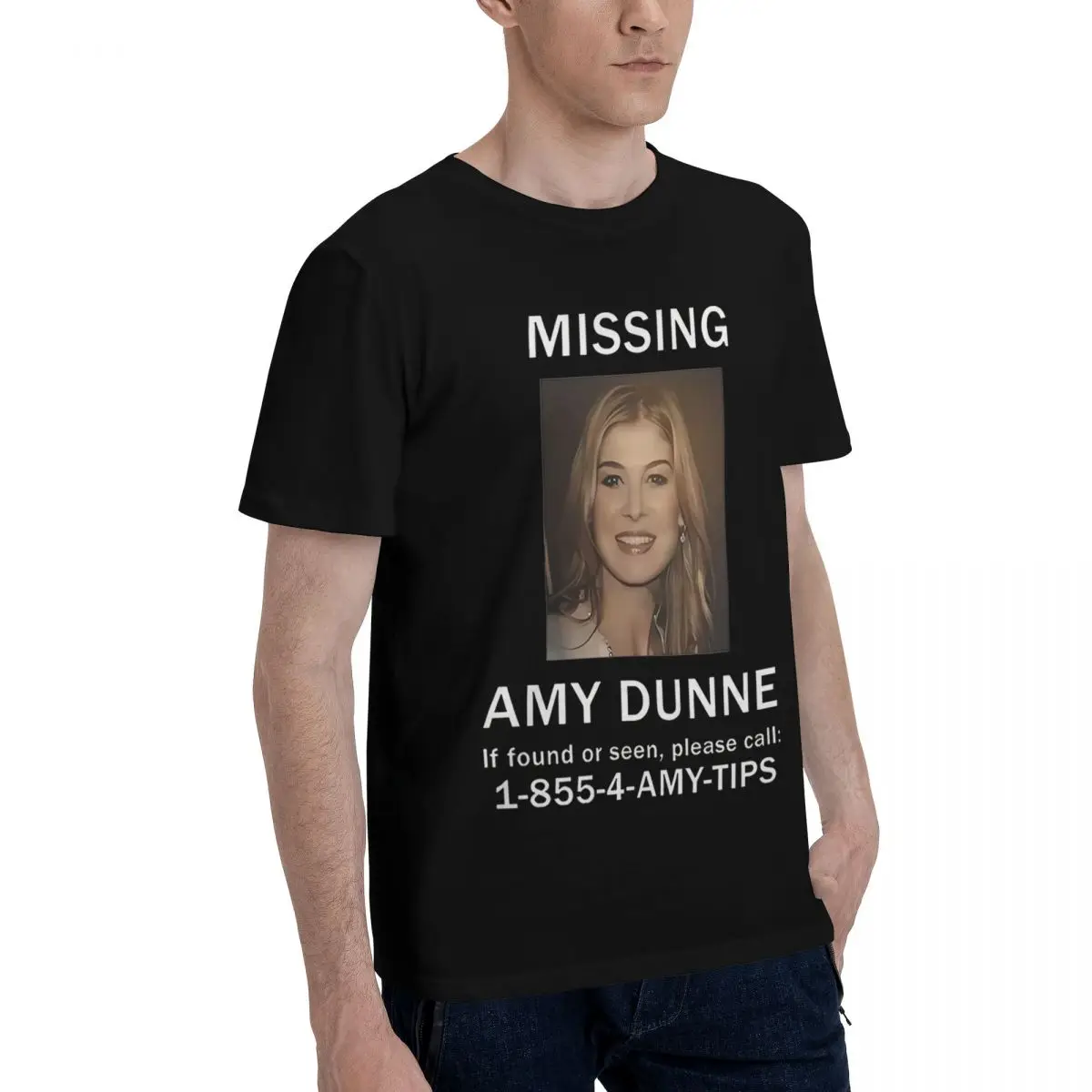 Amy Dunne Missing Poster B 100% Cotton Casual Breathable Confortable Shirt Men's Clothing Deals Funny Shirt