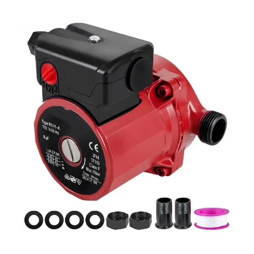 RS15-6 Hot Water Recirculating Pump 220V/ 110V Circulation Pump 3/4-Inch NPT 3-speed 9.5 Gpm Water Heater Recirculation Pump