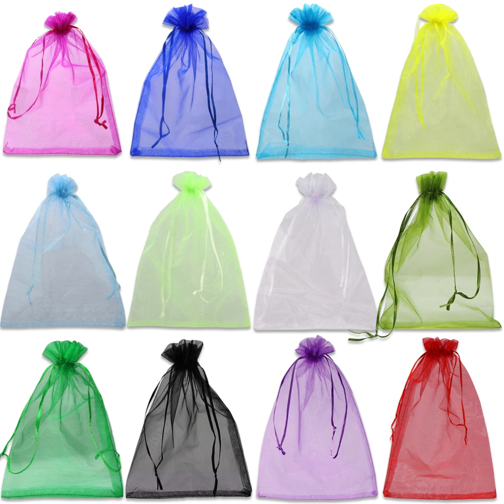 10-100PCS Fruit Protection Mesh Bags Nylon Netting with Drawstring Garden Cover Anti Birds Insects Grape Strawberry Pest Control