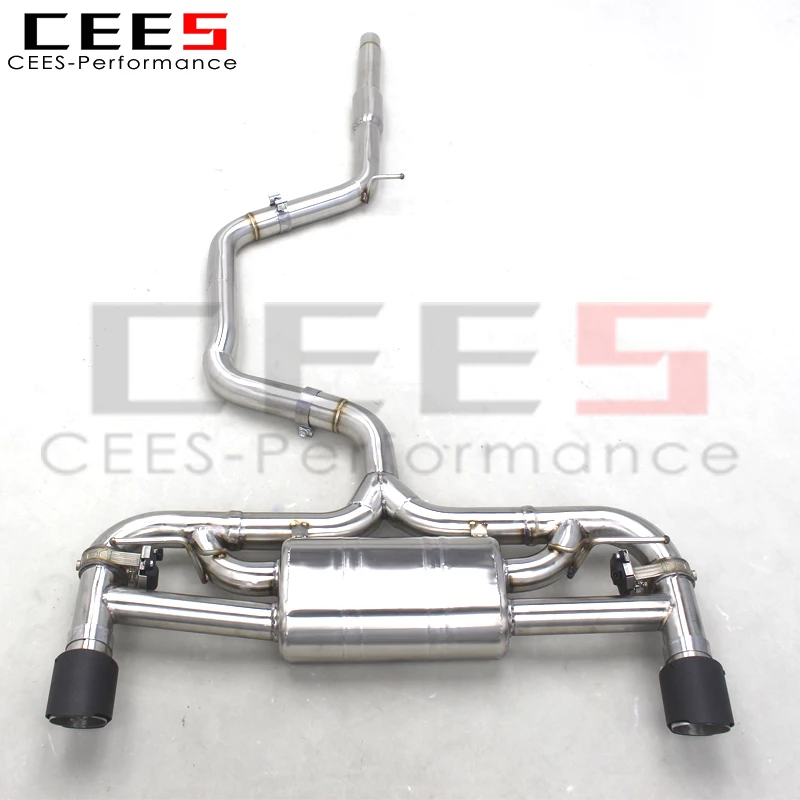 CEES  TIG Welding Valvetronic Tuning Muffler All 304ss Exhaust Systems  For VW GOLF 7/MK7/GTI 2.0T 2014-2020