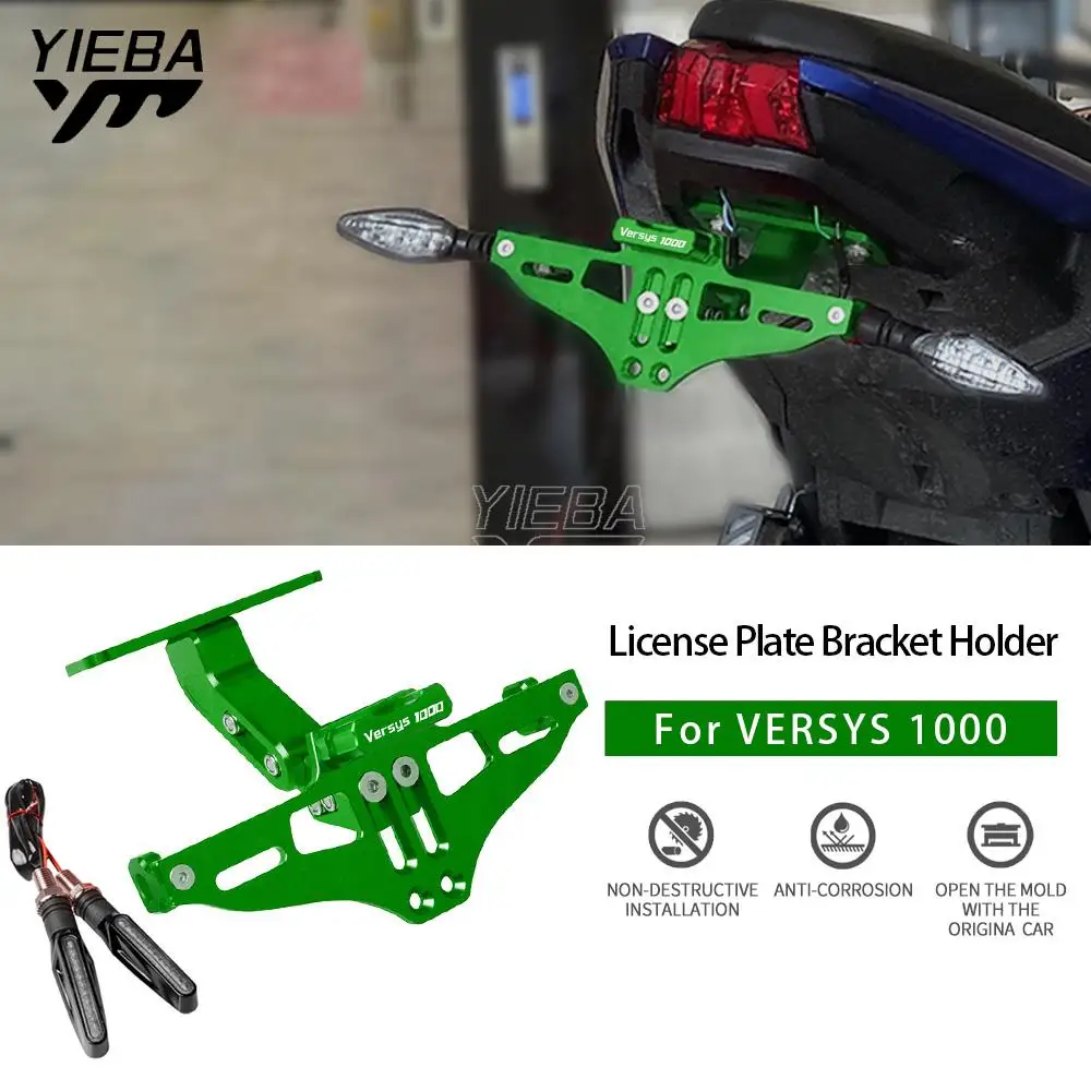 

Motorcycle License Plate Holder Mount Bracket Adjusted Angle Rear License Number Plate FOR KAWASAKI VERSYS1000 2012-2020 2019