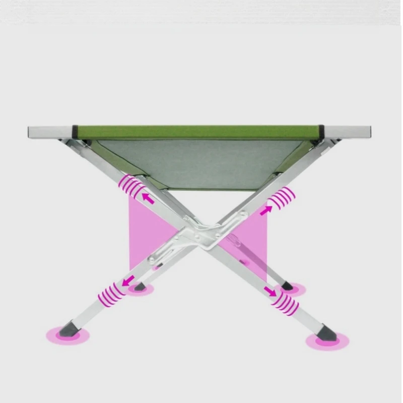 Outdoor Camping Cot Ultralight Portable Aluminum Alloy Bed Folding Sleeping Bed Hiking Picnic Double Stool New