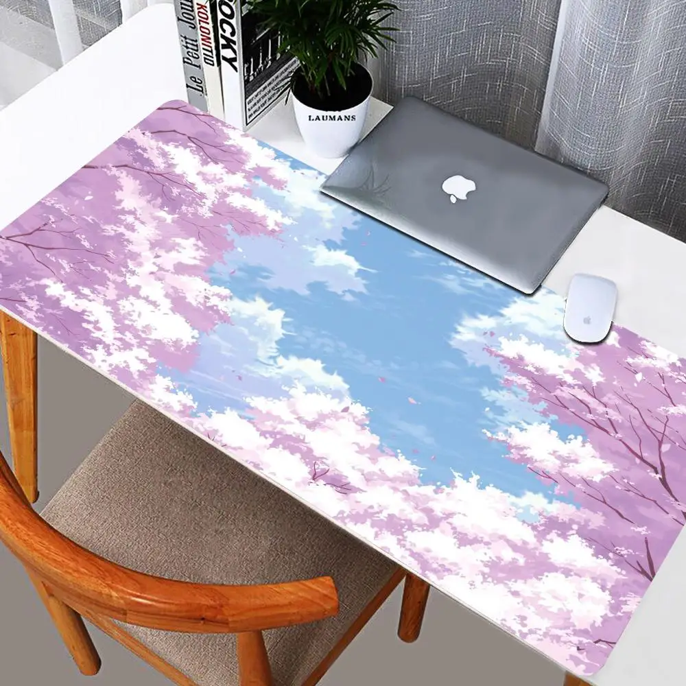 Pink Cherry Flower 1000x500 Gaming Mause Pad Computer Mouse Pad Large Gaming Mousepad XXL Mouse mat PC Gamer Kawaii Desk Mats