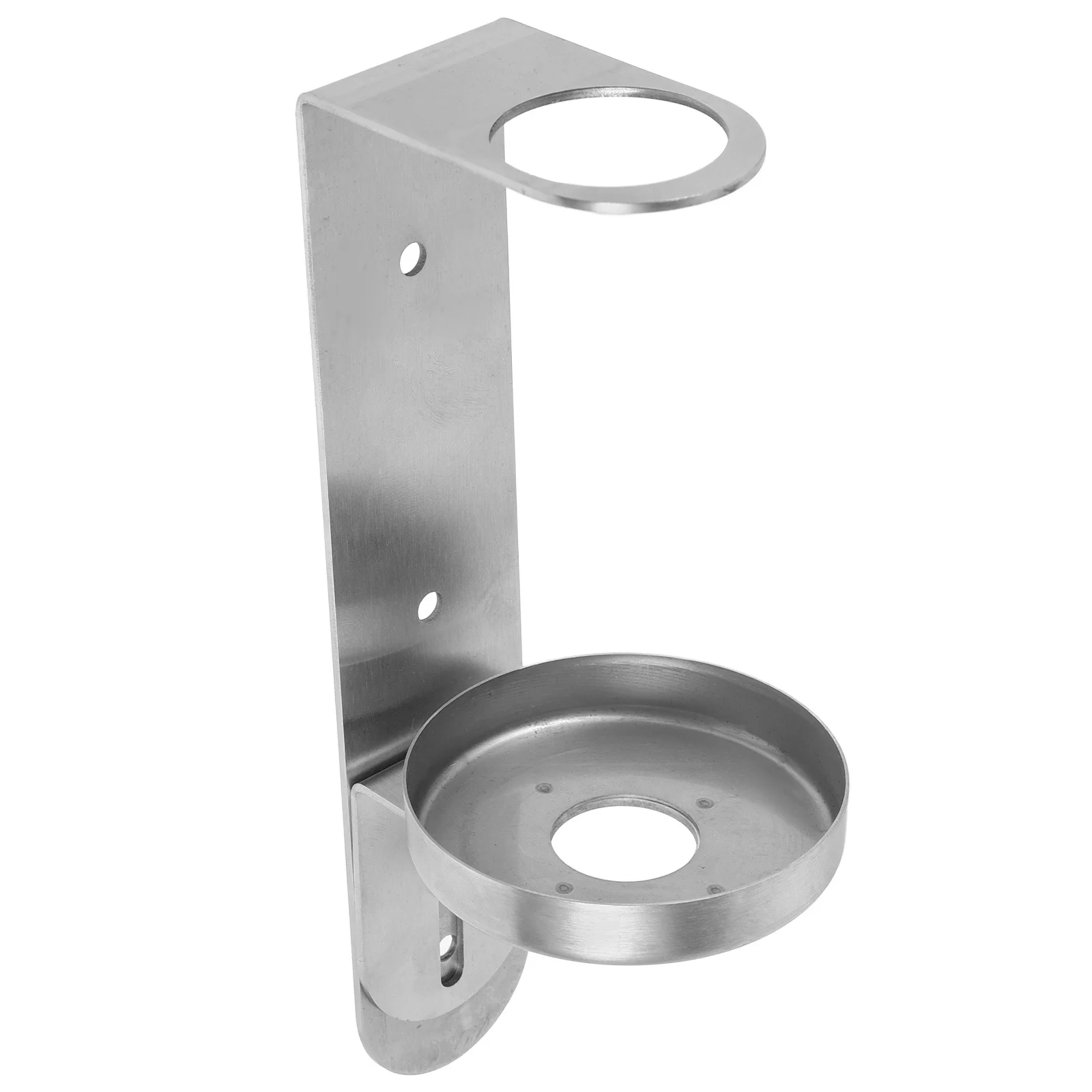 

Stainless Steel Wall Mounted Soap Dispenser Holder No Drill Bathroom Shower Shampoo Holder Bottle Rack Easy Install