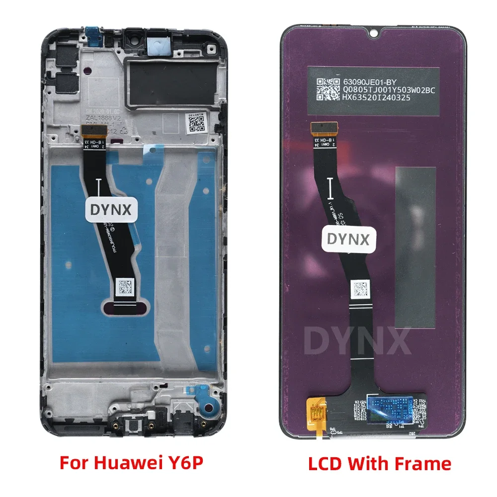 6.3 inch New LCD For Huawei Y6P 2020 MED-LX9 LCD Display Touch Screen Assembly For Honor Y6P MOA-LX9N LCD Replacement