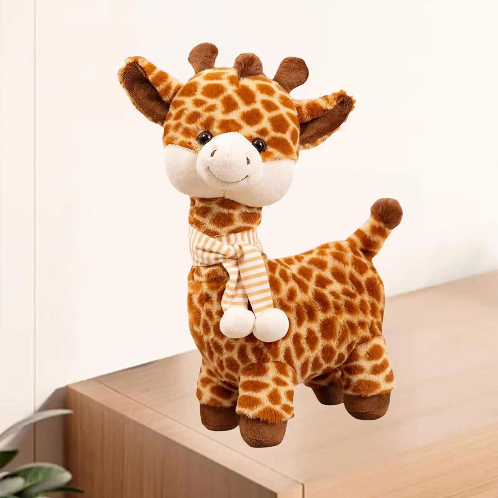 لعبة الزرافة القطيفة المحشوة على شكل حيوان زخرفة زخرفية دمية قطيفة للأطفال هدية عيد ميلاد للأطفال لقضاء العطلات وغرفة النوم وديكور المنزل