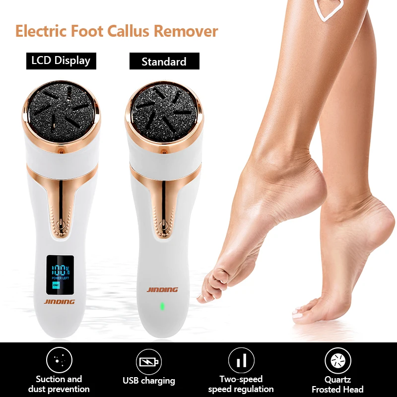 الكهربائية باديكير القدم ملف قابلة للشحن مقاوم للماء مزيل الجلد الصلب القدم مع 3 بكرات ملفات القدم للبشرة الصلبة والجلد الميت