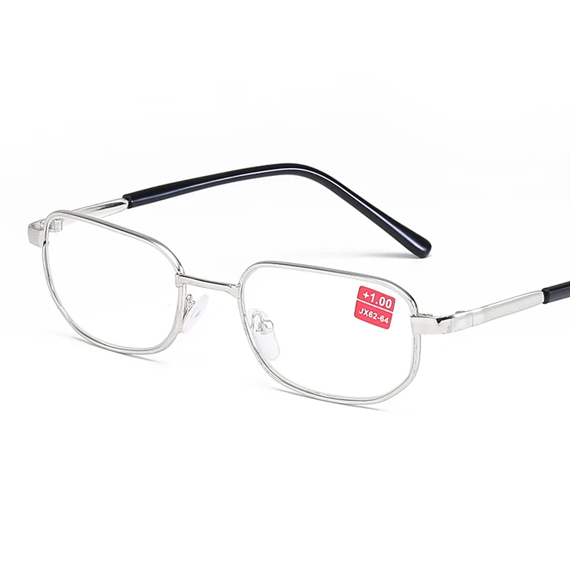 Vintage Silver Metal High number Reading Glasses with Glass-lens +400 +450 +500 +550 +600