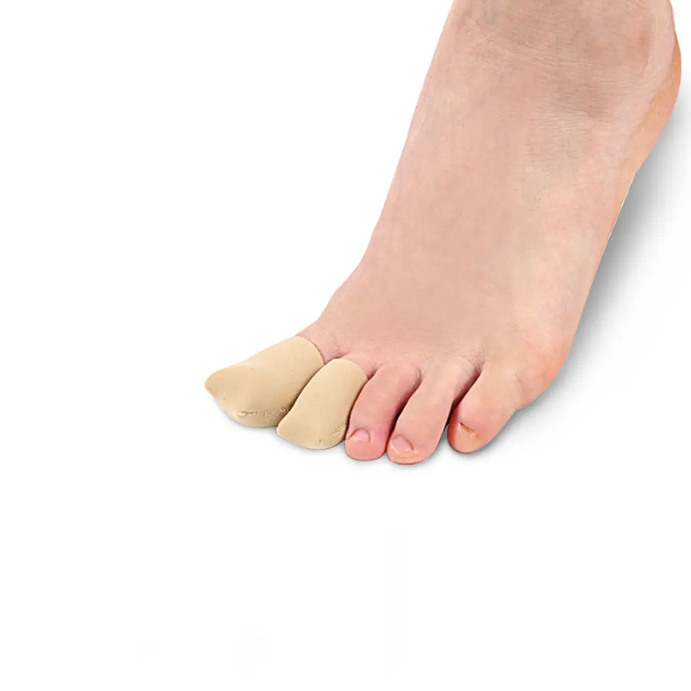 

2 Pcs Toe Protectors Soft Silicone Breathable Covers Foot Care Pain Relief Anti Friction Guards Slim Elastic Fit Toe Sleeves