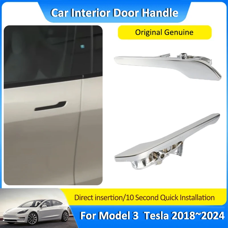 

Для модели 3 Tesla 2018 2019 2020 2021 2022 2023 2024 Автомобильная внутренняя внутренняя внутренняя передняя задняя левая правая дверная ручка аксессуары