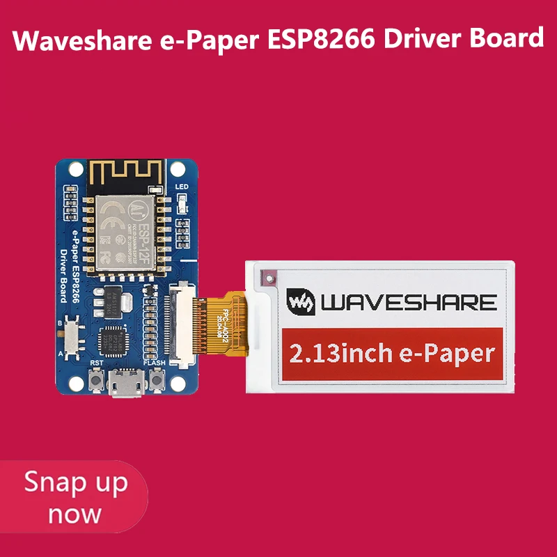 Waveshare-placa controladora de papel electrónico Universal con WiFi SoC ESP8266 a bordo, compatible con varios paneles de papel electrónico Waveshare SPI raw