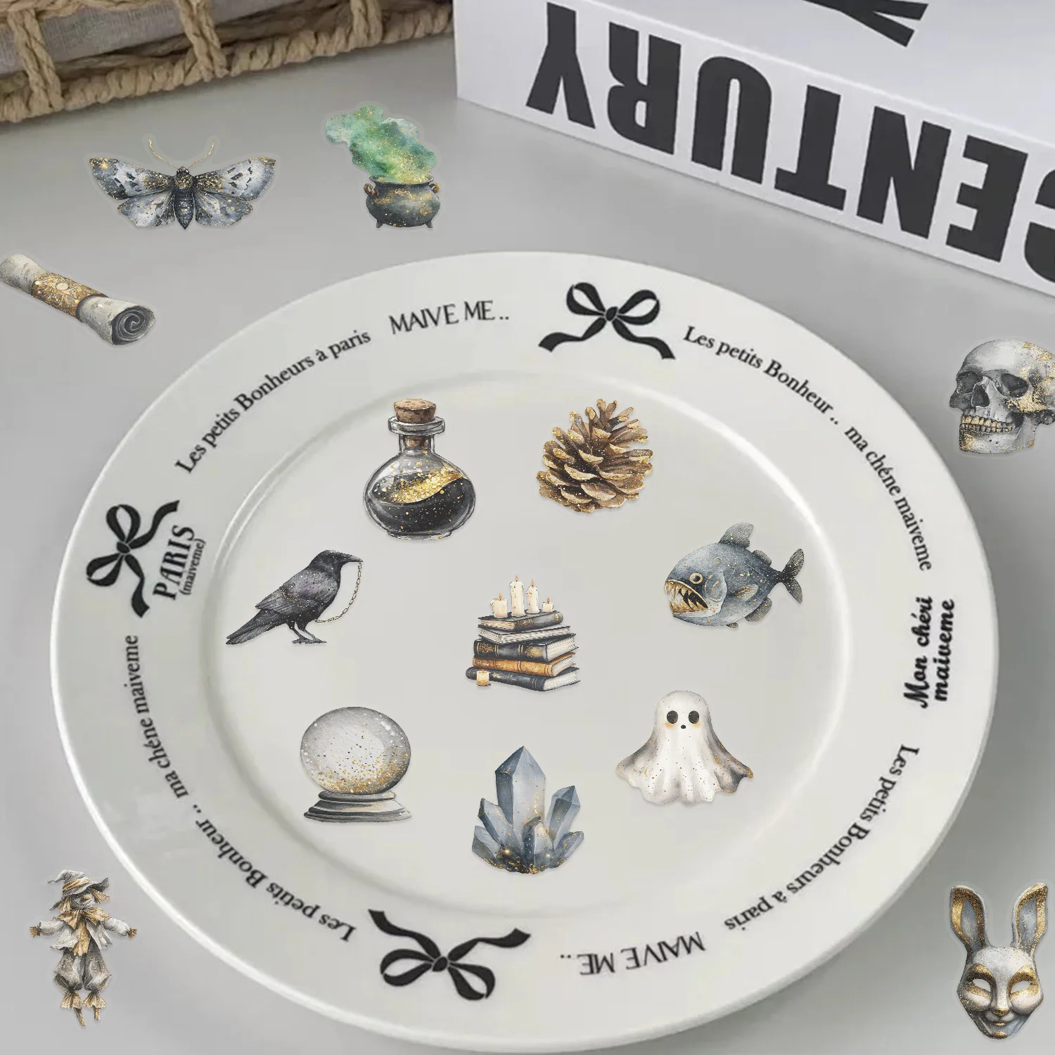 50PCS Retro Aquarel Halloween TransparentGraffiti Stickers Decoratie DIY Bagage Telefoon Cup Gitaar Skateboard Koelkast Kid Speelgoed