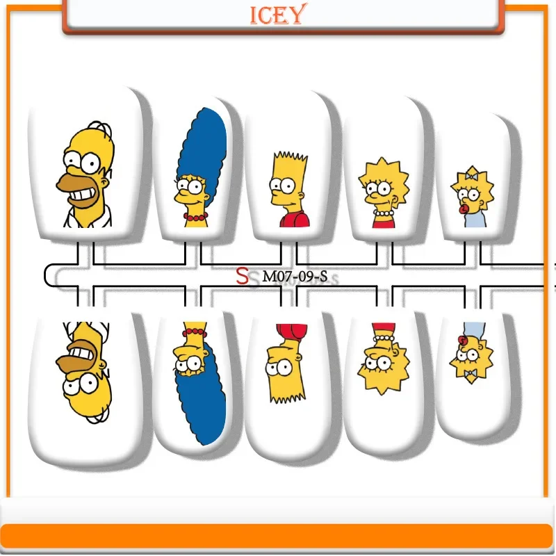 

Icey Beauty 30pcs Cartoon Press on Nails Semi Handmade Nail Products, Prefabricated Nail Codes Nail Plates