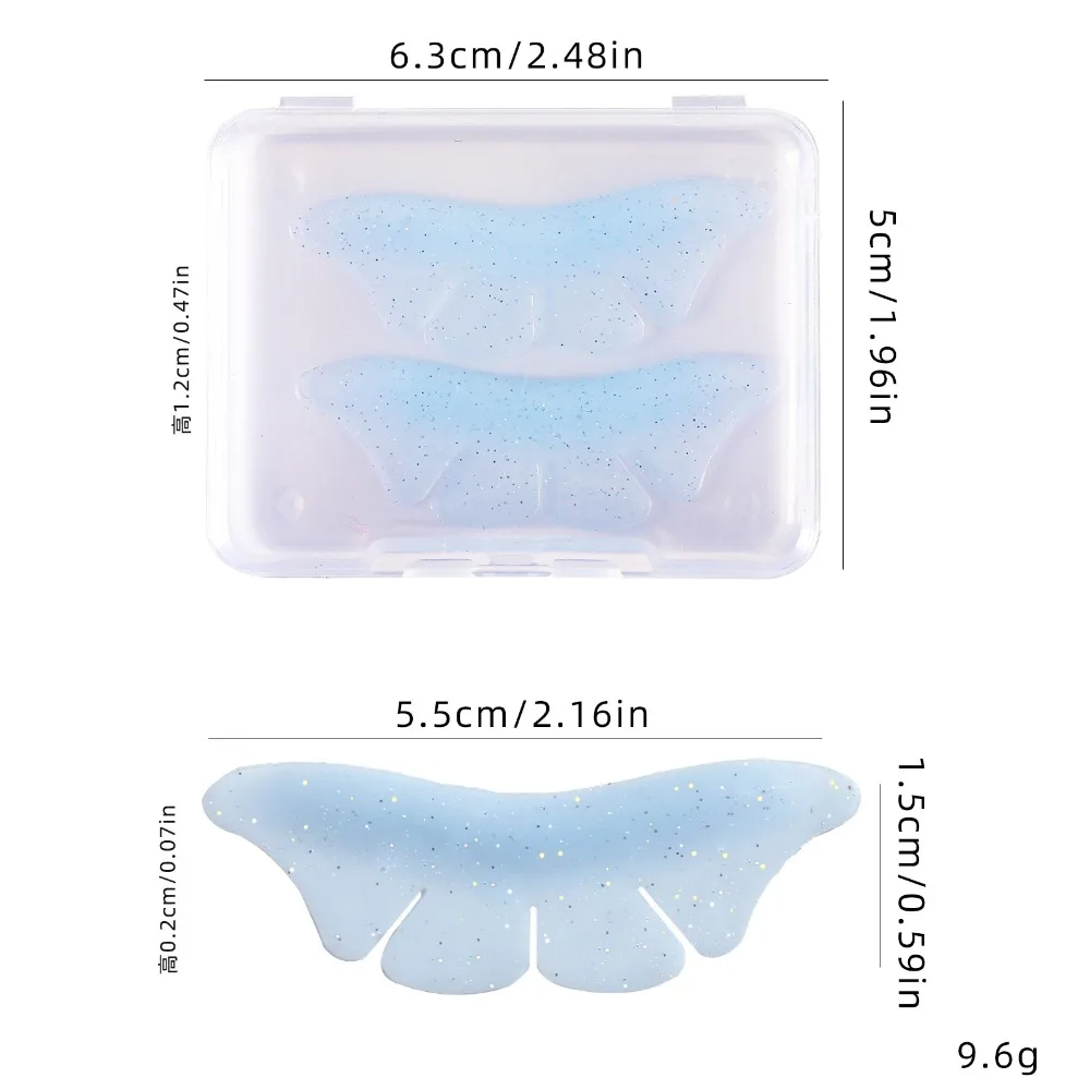 Cuscinetti per permanente ciglia in silicone Estensione ciglia a forma Spessori per ciglia Scudo per sollevamento ciglia riutilizzabile con glitter