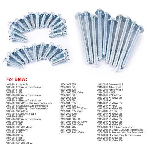 Imagen 2 del producto Juego completo de pernos de cárter de aceite para reparación de motor, para BMW X3 4 5 6 135i 325xi 328i xDrive 3.0L 11132210959 11-13-2-210-959 11 13 2 210 959