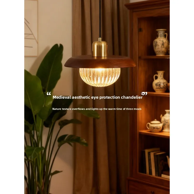 Pumpkin bedroom bedside small chandelier chandelier aisle entrance premium retro medieval restaurant
