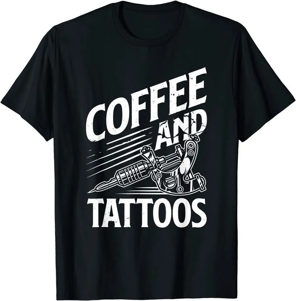 

New Coffee & Tattoo Lover Tattoos Artist Tattooist Unisex Funny T-Shirt USA Tee