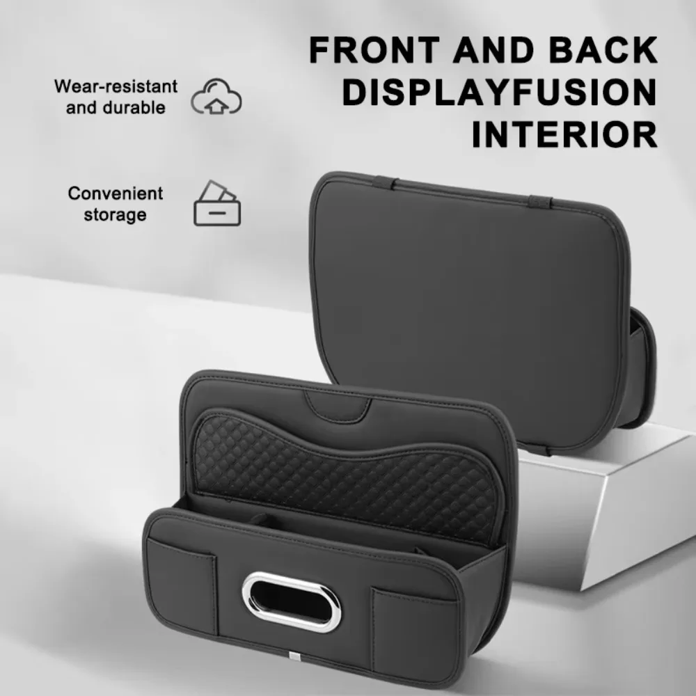 

Дизайн перегородки, ящик для хранения на заднем сиденье автомобиля, противоизносный компактный ящик для салфеток с крючком, многофункциональный