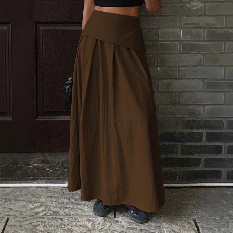 Damska spódnica typu rybka, dopasowana, elegancka, z wysokim stanem, marszczona, na wiosnę i jesień 2025, codzienna, seksowna mini sukienka w stylu streetwear.