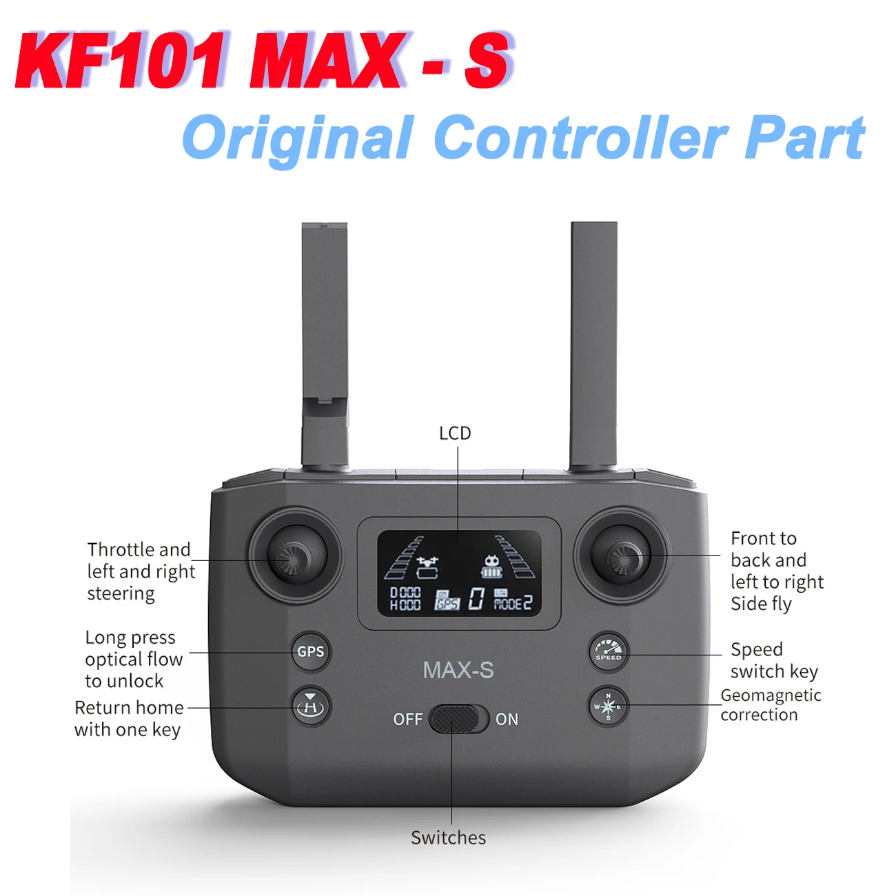 KF101 MAX-S Drone EIS FPV Brushless Quadcopter Original Spare Part Remote Controller RC Transmitter Part Accessory