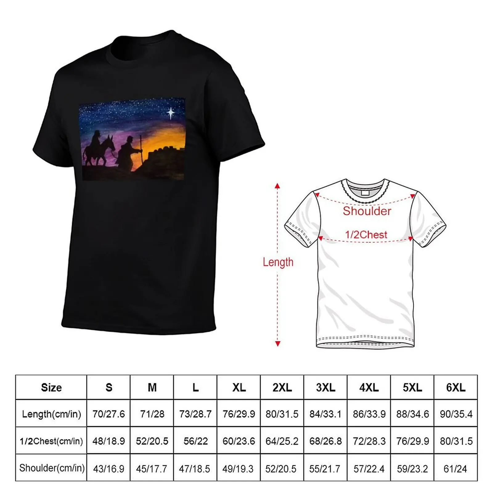 Journey to Bethlehem T-Shirt blue archive blanks mens graphic t-shirts big and tall
