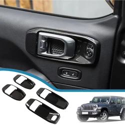 Car Inner Door Handle Bowl Decoration Cover for Jeep Wrangler JL Gladiator JT 2/4 Doors 2018-2023 Interior Mouldings Accessories