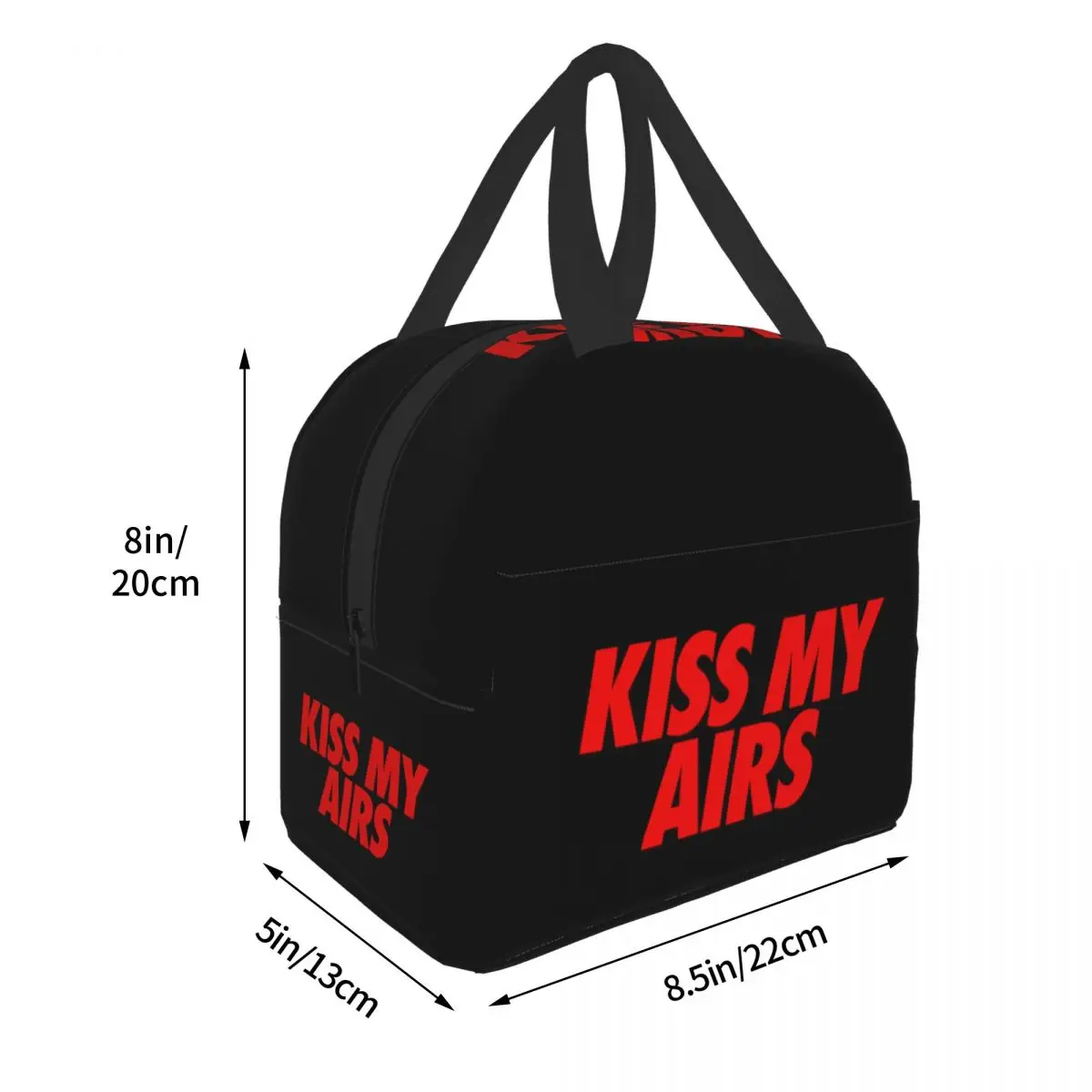 Kiss My Airs Portable Lunch Box for Women Kids School Thermal Cooler Food Insulated Lunch Bags Outdoor Travel Picnic Storage Bag