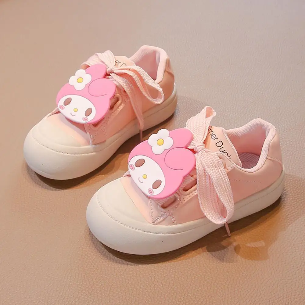 

Sanrio My Melody повседневная обувь, весенне-летняя новая детская парусиновая обувь с героями мультфильмов, дышащая нескользящая обувь для девочек, кроссовки