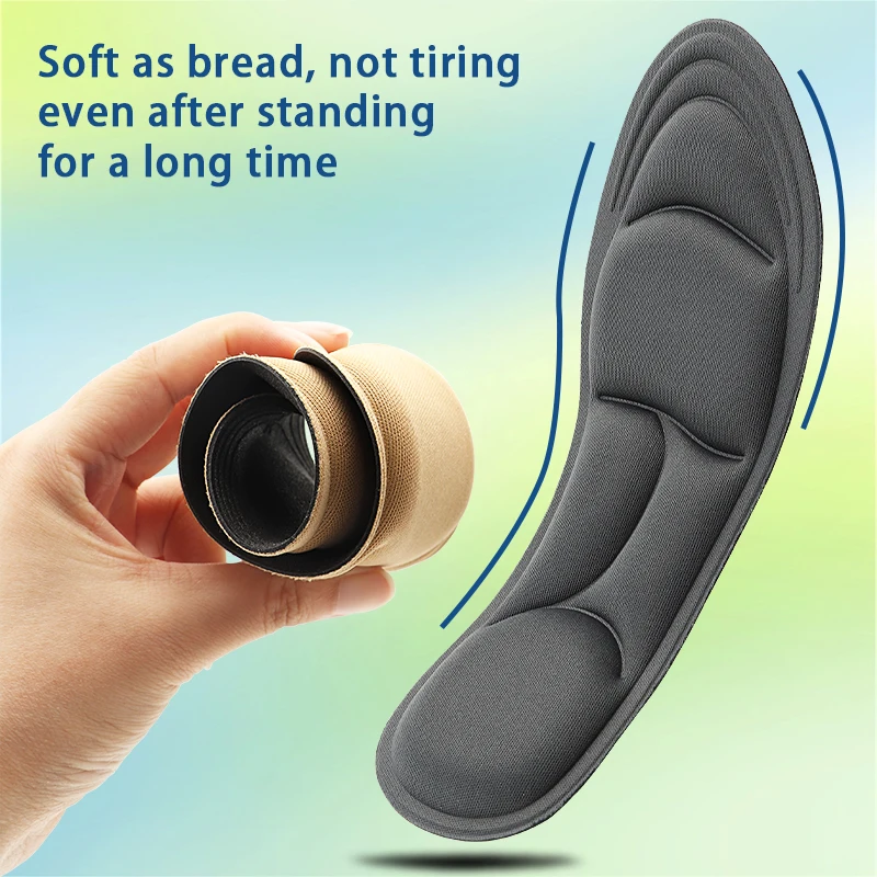 Wkładki do butów z pianki memory 5D dla kobiet, oddychające wkładki sportowe do biegania, podparcie łuku stopy, wkładki do butów na zapalenie powięzi podeszwowej, podeszwa do butów.