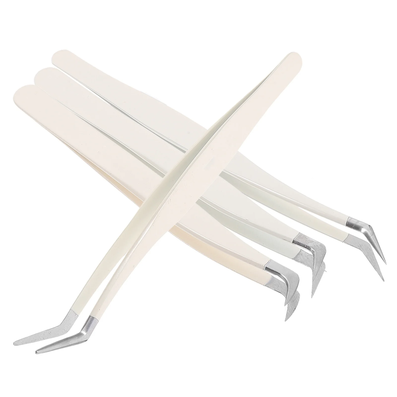 

1Set False Eyelash Tweezer Compact Lightweight Stainless Steel Lash Applicator Precision Pointed Tip for Fake Eyelashes