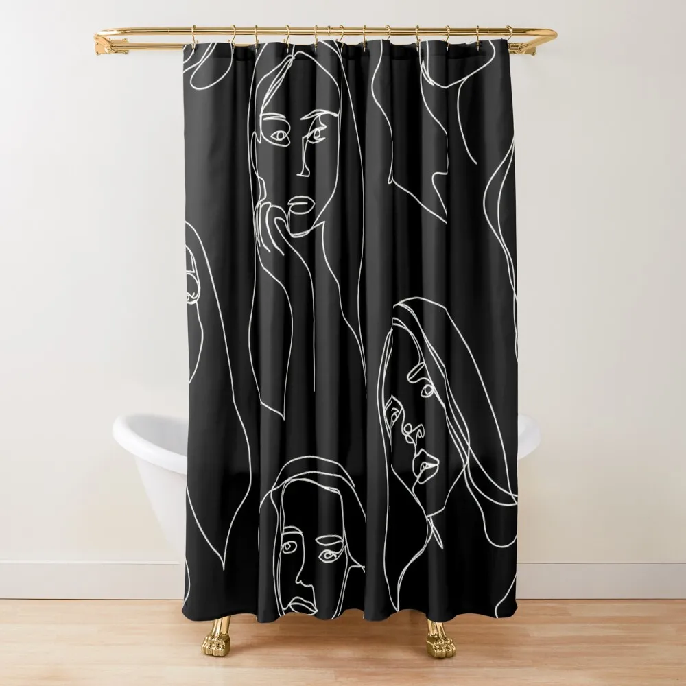 

Girlas Moods Shower Curtain Bathtub Waterproof Bath And Anti-Mold Waterproof Fabric Shower Bathroom Deco Curtain