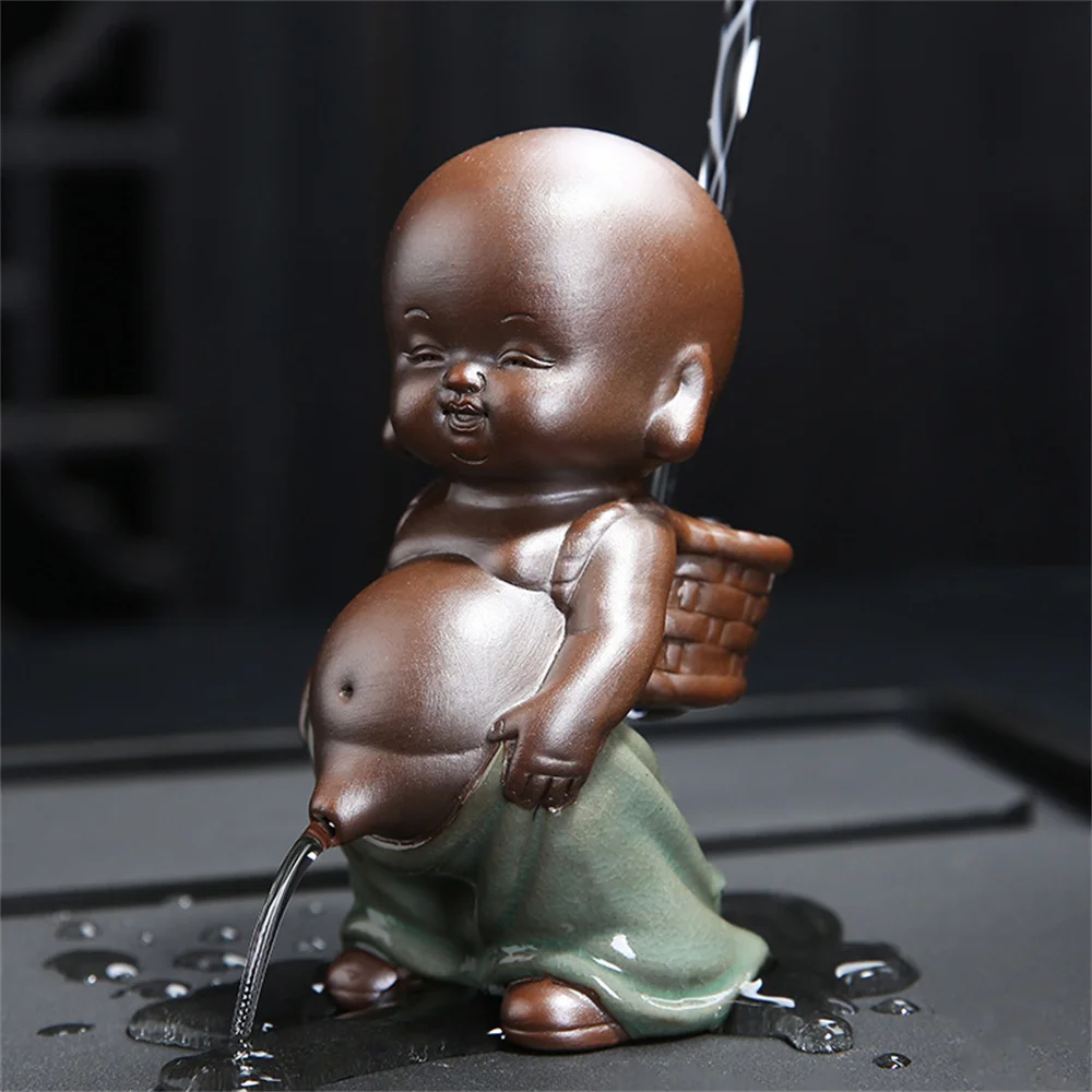 Tea Filter High-quality Little Monk Decoration Ornaments Doll Spray Ceramic Accessory Zisha Tea Strainer Traditional Process