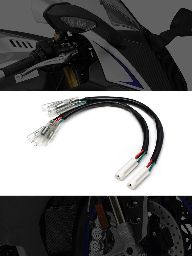 3 Wires Turn Signal Indicator Wiring Connectors Plug Adapters For Yamaha Yzf R6 R1 R3 R6s Fz6 Fzs6 Fz1 250 Motobike Accessories