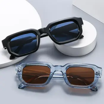 Occhiali da sole da uomo con montatura rettangolare vintage Occhiali da sole retrò di moda Design di marca di lusso UV400 Shades Eyewear Occhiali da donna
