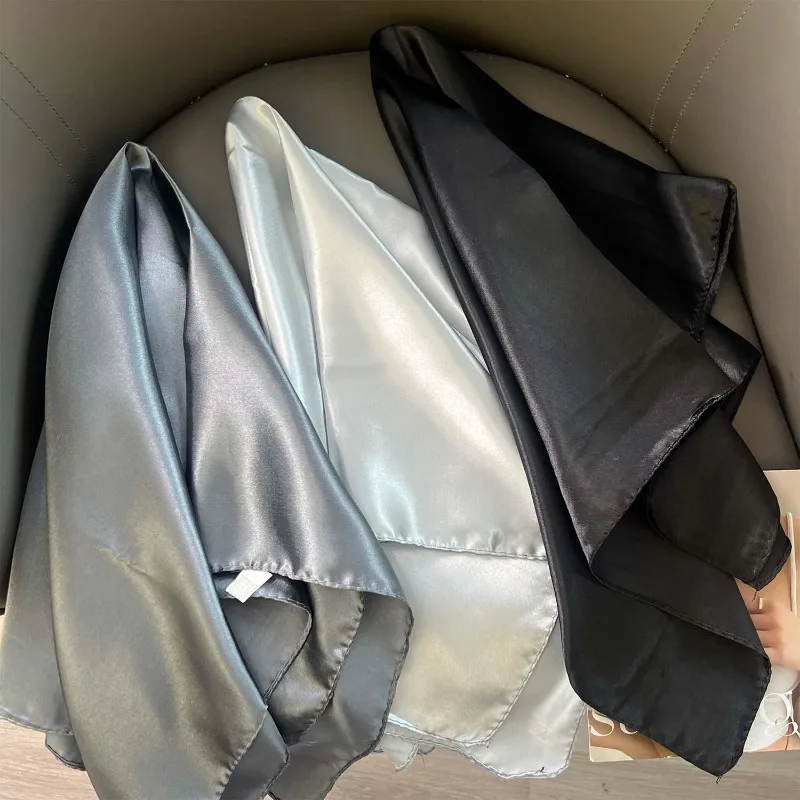 y2k 女性バンダナスカーフファッションスクエアヘッドスカーフパンクスタイルケバケバシルバーヘッドバンドヘアアクセサリー女性女の子