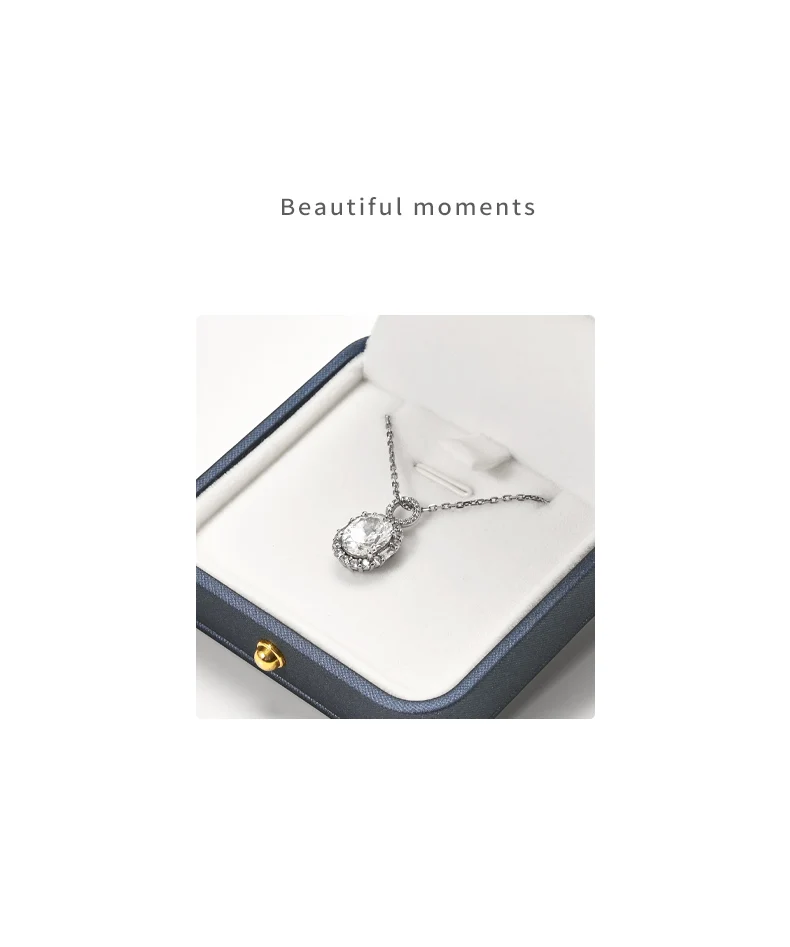 Oirlv Premium Blaue Schmuckbox Geschenkbox Ringbox Halskettenbox Armband-Aufbewahrungsbox Halsketten-Aufbewahrung Geburtstagsgeschenk PU-Lederbox – Detail 2